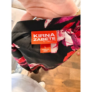 Women's Kirna Zabete at Target Black Pink Floral Blouse L